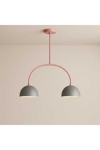 Looptwin Sarkıt Lamba-avize - Modern Endüstriyel Mufak Hol Cafe Salon Avize Haki Yeşil