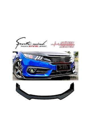 Honda Civic Fc5 Tampon Eki 3 Parça Lip Bodykit Karlık Pianoblack