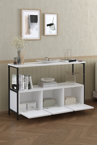 Bofigo 3 Kapaklı Konsol Tv Ünitesi Dresuar Beyaz