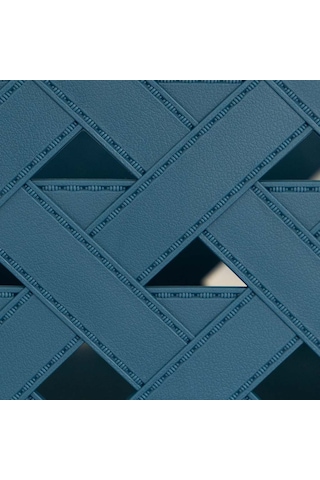 Deri Desenli Özel Tasarım Çok Amaçlı Düzenleyici Dekoratif Sepet - Mavi Mavi