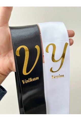 Gelin Damat Isimli Tören Takı Kurdelesi 2 Adet B-34