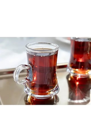 Kuplu Çay Bardağı 4 Lü Beyaz - Şeffaf