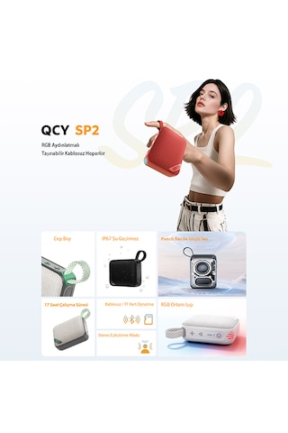 Sp2 Rgb Bluetooth Hoparlör Punch Bass -17 Saat Dinleme