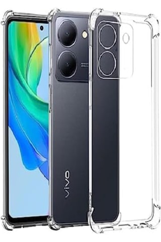 Vivo Uyumlu Y36 4g Kapak Kamera Korumalı Airbag Antishock Köşe Korumalı Şeffaf Silikon Kılıf