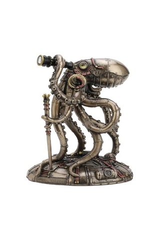 Veronese Design Steampunk Uzaylı Ahtapot Heykeli