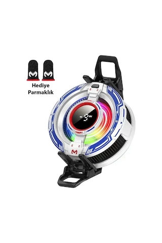 Memo Cx16 İos Android Soğutucu 15w15w Manyetik Rgb Telefon Soğutucu - Anında Hızlı Soğutma Sessiz Fan Tüm Akıllı Telefonlarla Uyumlu- 5775
