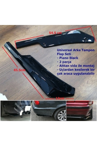 Bmw 5 Serisi F10 M Teknik Uyumlu Universal Arka Flap Seti P.black