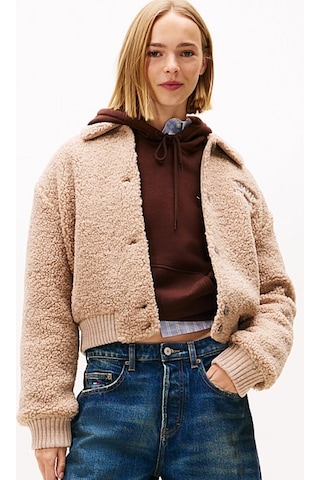 Tommy Hilfiger Tjw Kürk Dokulu Kolej Stili Kadın Kahverengi Ceket Dw0dw21666guq Kahverengi