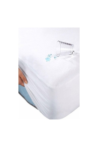 Altın Karma 70x140 Cm Pamuk Kumaş Full Kenar Fitted Sıvı Geçirmez Alez Beyaz