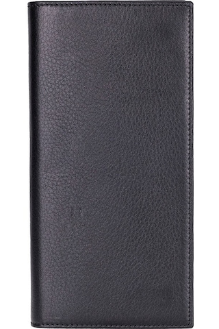 Bloomtenuta Obsidian Black Hakiki Deri Cüzdan & Telefon Çantası Siya