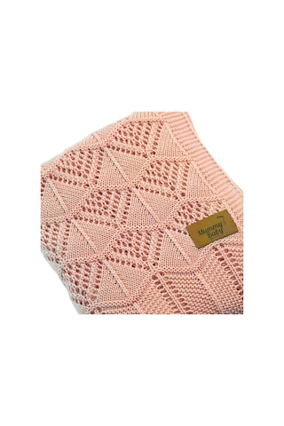 Mummy's Baby Tencel Örgü Dantel Desen Bebek Battaniyesi 80 100 Pembe