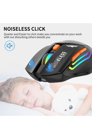 Blackbird Game Center BWM1 1600 DPI RGB Şarjlı Kablosuz Optik Mouse