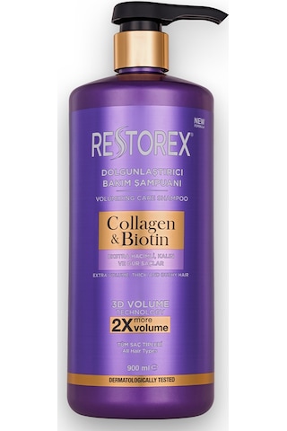 Restorex Collagen & Biotin Hacimsiz Saçlar Için Dolgunlaştırıcı Şampuan 900 ml