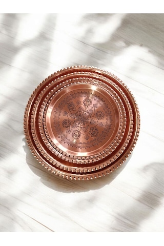 Modabakir Dekoratif Tepsi Bakır, 30 Cm