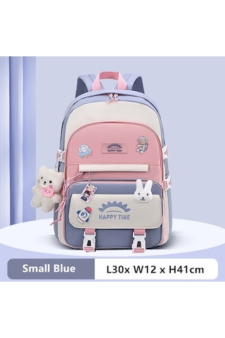 Fengdong Kız İçin Sevimli Kore Okul Çantası Kawaii Okul Sırt Çantası Pembe Mor Konusmalar İlkokul Öğrenci Okul Çantaları 42015835 Mavi
