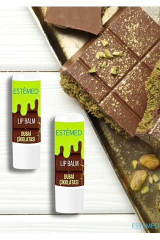 Estemed Dubai Çikolatası Aromalı Lip Balm 2'li Paket 4,75gx2