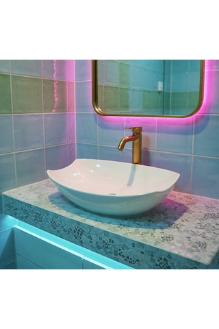 Bien - Harmony 60 Cm Kesik Gövde Tezgah Üstü Lavabo - 11lg06001l00010 Beyaz