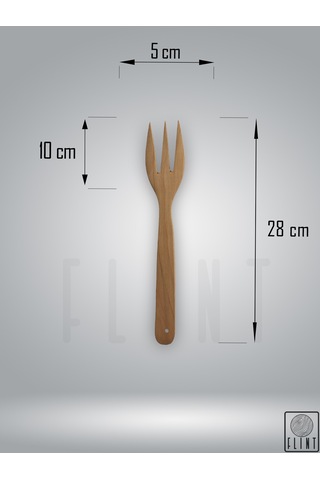 Gürgen Ahşap Tahta Kaşık Çatal Spatula Maşa 4'lü Set Servis Seti