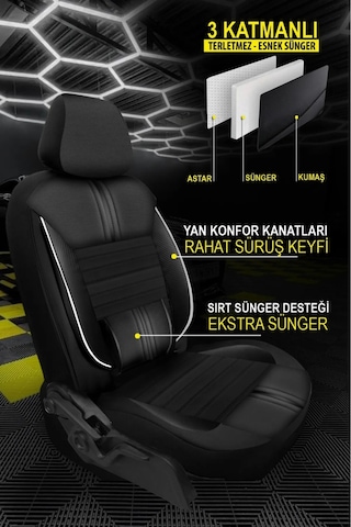 Dacia Lodgy Facelift 2016 1.2 Tce 116 Hp S Ve S 2017 Uyumlu Tay Tüyü Jakar Serisi Oto Kılıf Tam Set Beyaz Detaylı