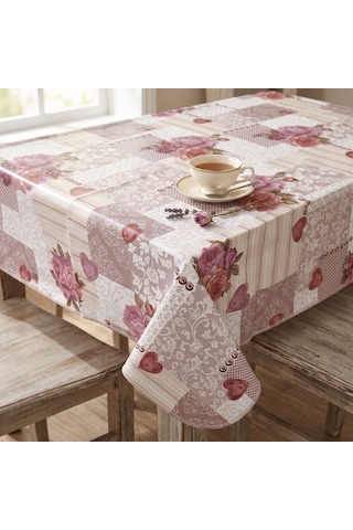 Özel Üretim Yaşam Bahçe Dekorasyon Şık Elyaf Tabanlı Muşamba Masa Örtüsü 100x140 Cm Çok Renkli