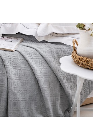 Schafer Home Kylie Yatak Örtüsü Nevresim Seti 7 Parça-gri Gri