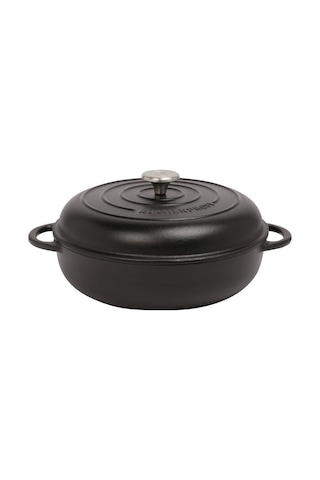 Provence Gourmet Tava, 28 Cm, 3,9 L, Dökme Demir, Indüksiyon Uyumlu Siyah