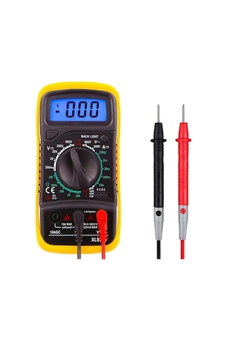 Zauss XL830L Dijital Multimetre Led Ekran Avometre Mini Ölçü Aleti + 9V Pil