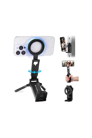 K&f Concept Magsafe Alüminyum Telefon Standı, Tripod Ve Selfie Stick Çok Fonksiyonlu 4'ü 1 Arada