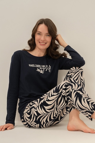 Arnetta Kadın Care Yourself Lacivert Uzun Kol Pijama Takım Ar3738-s-v1 Ar3738-s-v1
