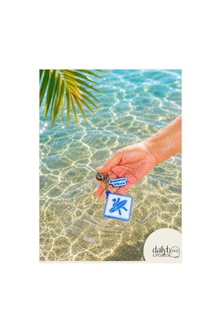 Paddle Board Charm Anahtarlık -summer Vibes Figürlü Çanta Aksesuarı-kutu İçecek Açacaklı Anahtarlık-3d Dekoratif Baskı-mavi Mavi