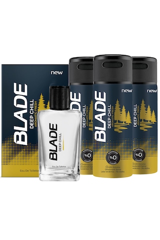 Blade Deep Chill Erkek Parfüm EDT 70 ML + Deep Chill Erkek Sprey Deodorant 3 x 150 ML