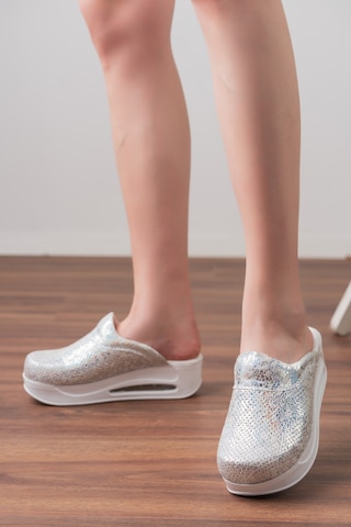 Silver Özel Seri Air Max Tam Ortopedik Ve Anatomik Sabo Terlik Gümüş