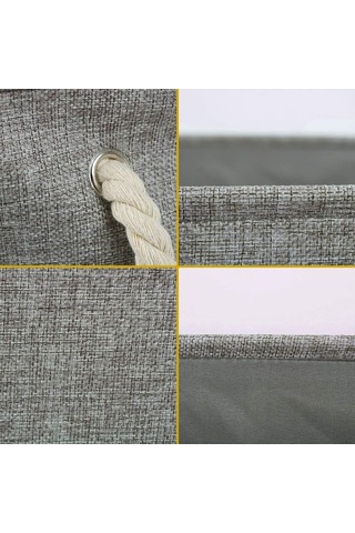 Giyim Depolama İçin Çift Kulplu Katlanabilir Kumaş Depolama Sepeti, Küçük Diğer