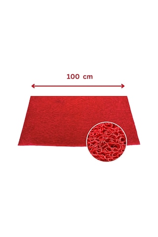 Berika Pls Sk006467 Kırmızı Kıvırcık Paspas 100 Cm 14 Mm 1 Metre Kırmızı