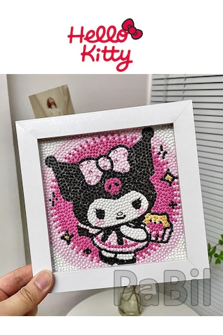 Dıy Kendin Yap Hello Kitty Kuromi Elmas Boyama Seti 15x15 -1