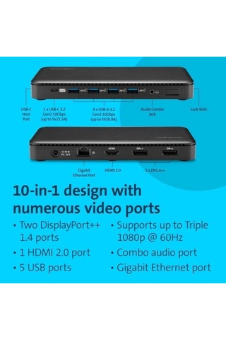 Kensington Üçlü Ekranlı Usb-c Bağlantı İstasyonu Usb-c Üçlü Ekran 100w