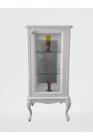 Bengimobilya Gümüşlük Kare Model 98 Cm Parlak Beyaz Boya Kayın Lükens Aslan Ay