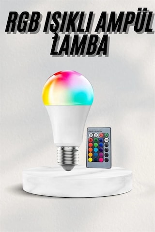 Zenvia Akıllı Rgb Led Ampul Led Uzaktan Kumandalı Renk Değiştiren Ampul Znv2026 Diğer