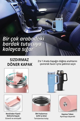 Kiwi Kt-8660 Pipetli Termos Bardak 1,2 Lt Sıcak Ve Soğuk Mavi