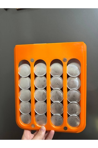 Kapsül Kahve Standı Buzdolabı Için Mıknatıslı 20 Kapsül Kapsül Tutucu Turuncu