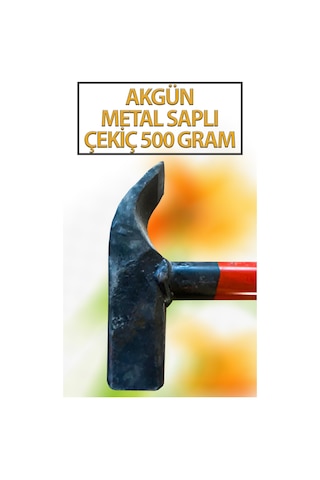 Çekiç Demir Saplı 500 Gr Eğik Çekiç Sap Uzunluğu 21 Cm Toplam Ağırlık 600 Gr