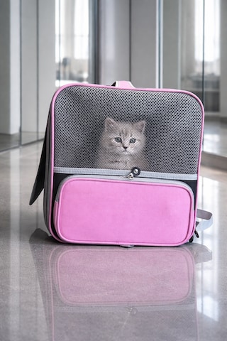 Premium File Panelli Kedi Taşıma Sırt Çantası