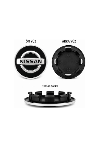 Nissan Jant Göbeği Göbek Kapağı 4 Adet Jant Orta Kapak