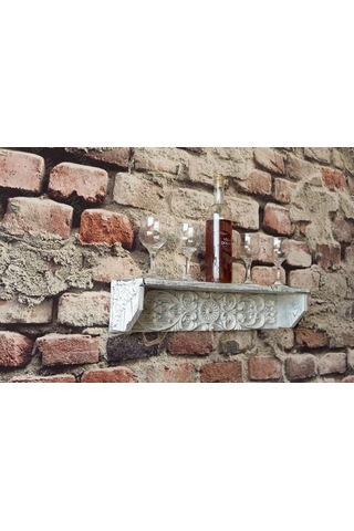 Neiwel Vintage Doa Eskitme Beyaz Bar Raf