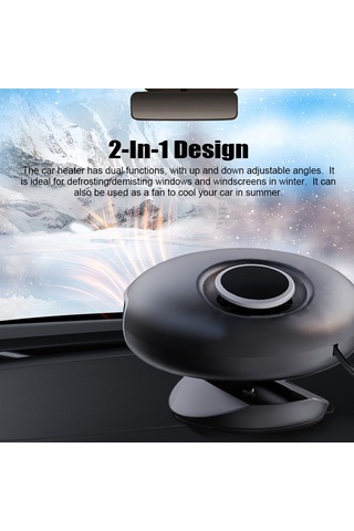 Geeroyoo 12v/24v Araç Isıtıcı Ve Fanı: Kışın Isıtır, Yazın Soğutur, 360 Dönebilen Otomobil Defrost Cihazı Yf-180