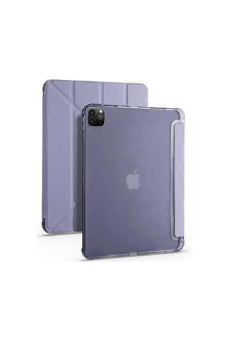 Apple Uyumlu iPad Pro 11 2020 2.nesil Kılıf Zore Tri Folding Kalem Bölmeli Standlı Kılıf Kapaklı Kılıf