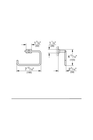 Grohe Eurocube Halka Yuvarlak Havluluk - 40510001 Diğer
