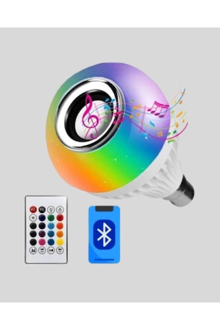 Bluetooth Hoparlörlü Led Ampul - 12w Enerji Tasarruflu