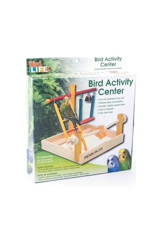 Penn-plax Bird Life Ahşap Oyun Parkı, Muhabbet Kuşları Ve Papağanlar İçin Mükemmel, Küçük