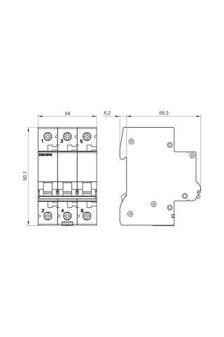 Siemens 5sl6320-7ya 3 Fazlı 20a C Tipi yavaş Karakterli 6ka Oto